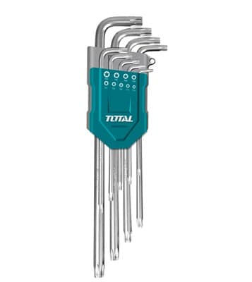 Ключи TOTAL имбусовые в наборе длинные 9шт (TORX) Cr-V T10-T50 THT106392 - фото 35046