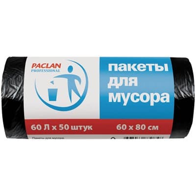 Пакеты PROF для мусора 60л 60Х80см 50шт 6,7мкм - фото 36605