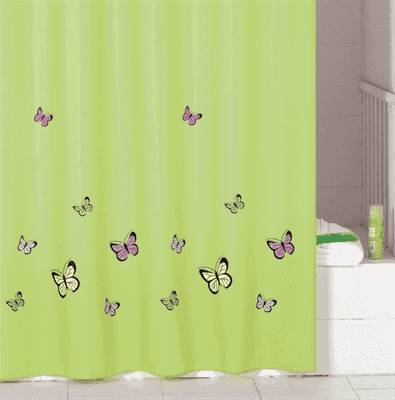Штора IDDIS для ванной комнаты Green Butterfly 200*200 SCID032P - фото 37354
