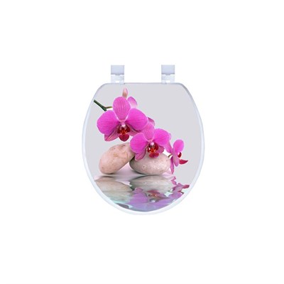 Сиденье АКВАЛИНИЯ для унитаза орхидея RY3052 - фото 38696