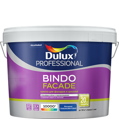 Краска водоэмульсионная Dulux Professional Bindo Facade ВС 9л 5351676 - фото 39015