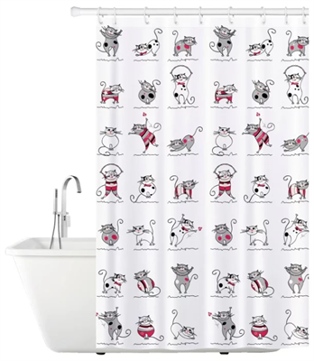 Штора для ванной TATKRAFT Funny Cats 180*180см 14022 - фото 39026