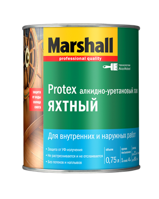 Лак MARSHALL PROTEX Яхтный полуматовый 0,75л 5255241 - фото 39176