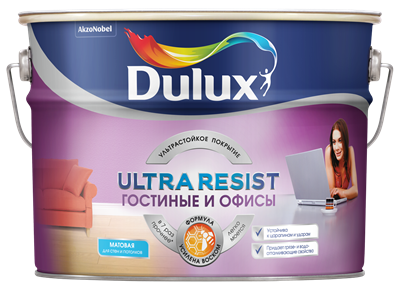 Краска Dulux Ultra Resist Гостиные и офисы база C 9л 5239222