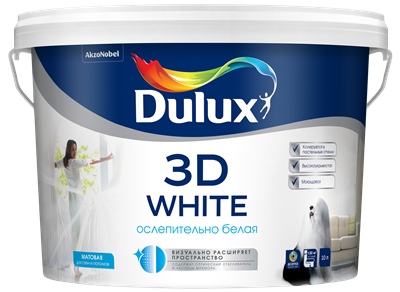 Краска водоэмульсионная Dulux 3D матовая 10л 5183504 - фото 39384