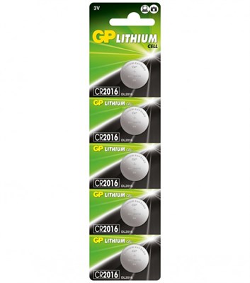 Батарейки GP Lithium CR2016-5шт - фото 39396