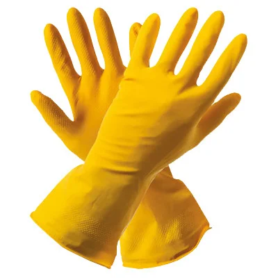 Перчатки резиновые пара размер L 8-8,5 желтые - фото 39604