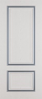 Полотно ЛЕСКОМ дверное Экшпон Сицилия ясень серый/серебро глухое 60 - фото 39765
