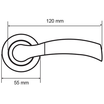 Ручка дверная PALLADIUM СITY A Brezza GP/SG - фото 39898