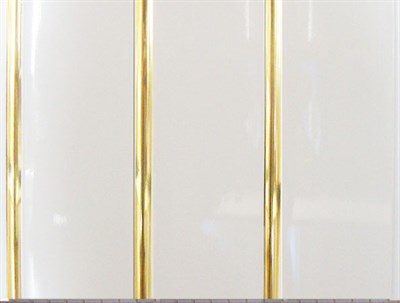 Панель 9мм*3*0,25 Луиза золото 3-полосный лак. (5711) - фото 40804