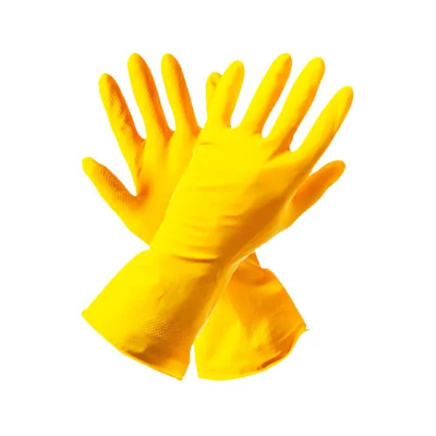 Перчатки резиновые гелевые желтые - фото 41125