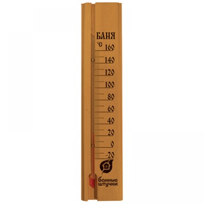 Термометр Баня 24,8*5,3*1,1см для бани и сауны 18037 - фото 41901