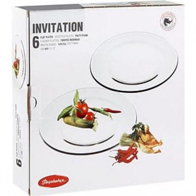 Тарелка PASABAHCE Invitation зеленый 260мм 10328 GREEN BOHO - фото 42282