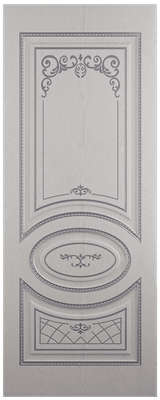 Полотно ЛЕСКОМ дверное Экшпон Новелла ясень серый/серебро глухое 60 - фото 42964