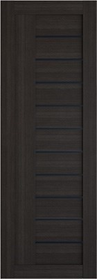 Полотно ЛЕСКОМ дверное Экшпон Техно-10 орех темный стекло черное 60 - фото 42965
