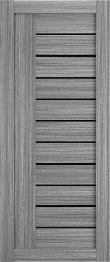 Полотно ЛЕСКОМ дверное Экшпон Техно-10 пепельный дуб стекло черное 60 - фото 42966