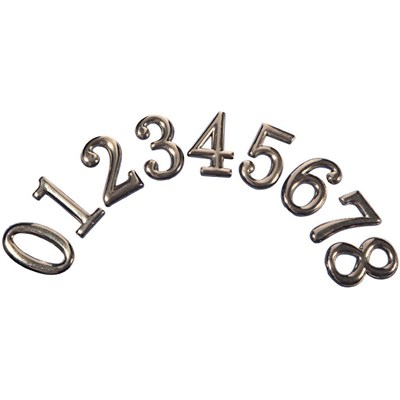 Цифра для обозначения номера квартиры 3, металлическая, хром 67283