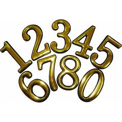 Цифра для обозначения номера квартиры 4, металлическая, золото 67294 - фото 43327