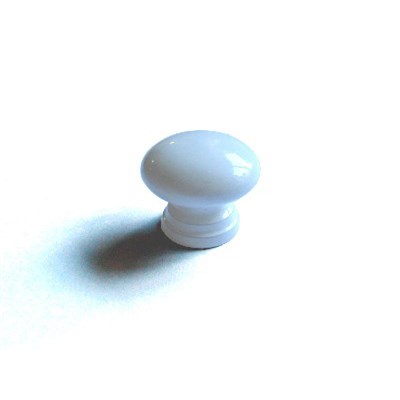 Ручка-кнопка мебельная АЛАПАЕВСК большая белая (10) - фото 44328