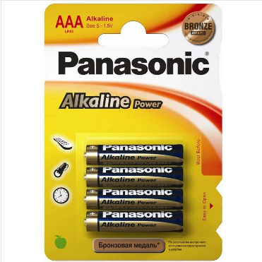 Батарейка PANASONIC щелочная Alkaline Power Promo pack AAА/4B - фото 44963