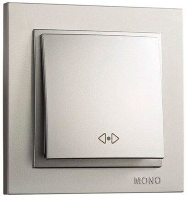 Выключатель MONO механизм+ кнопка Metallic Fume - фото 45022