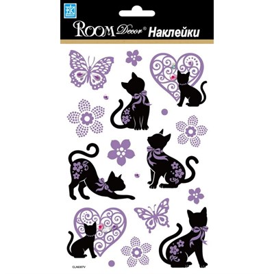 Элемент декоративный ROOM DECOR Кошечки с сердечками-мини CLA 6307 - фото 46075