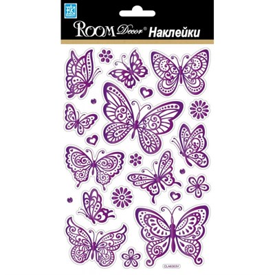 Элемент декоративный ROOM DECOR Сиреневые бабочки-мини CLA 6303 - фото 46100