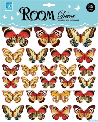 Элемент декоративный ROOM DECOR Цветные бабочки RKA 3303 2 листа - фото 46113