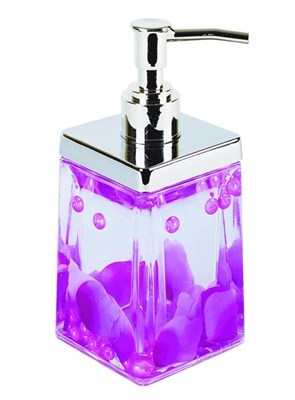 Дозатор АКВАЛИНИЯ для жидкого мыла Фиолетовые лепестки - фото 47175