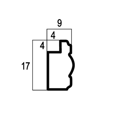 Багет интерьерный Травертин D17S/DB4-1 Багет 17, цв. опал/48 - фото 49748