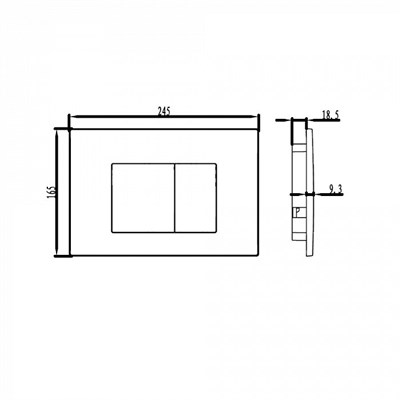 Клавиша смыва, матовый черный Unifix 031 UNI31MBi77 - фото 49998