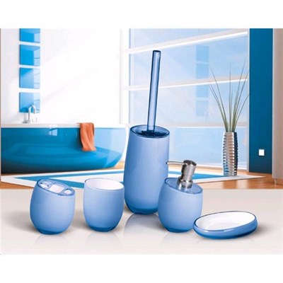 Гарнитур для туалета Tatkraft REPOSE BLUE ударопрочный акрил, 35Н см 12288 - фото 51130
