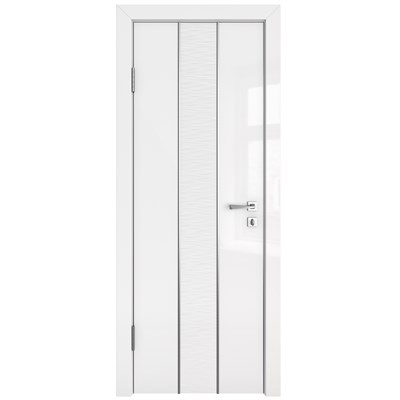 Полотно дверное Герда-1 ДГ 500 Белый глянец 21-08 - фото 51276