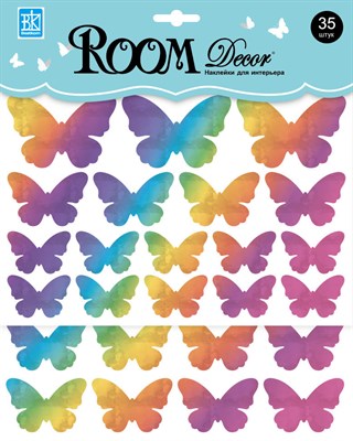 Элемент декоративный ROOM DECOR Радужные бабочки RKA 3310 2 листа - фото 51640