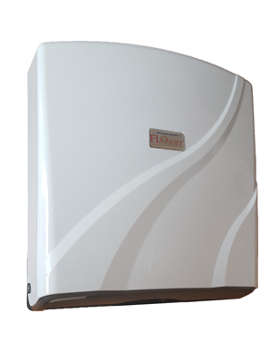 Диспенсер FLOSOFT для листовых полотенец бело-коричневый ABS-пластик 26х29х10см D-SD32 (F070) - фото 52378