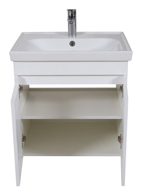 Шкаф для ванной комнаты Омега 60 консольный с умывальником Frame 031100-u 60 - фото 53805