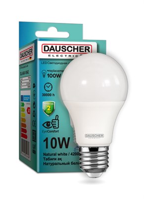 Лампа DAUSCHER LED 10W A60 E27 4200K DLA60-1042 - фото 53948