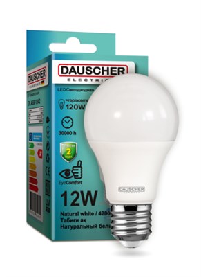 Лампа DAUSCHER LED 12W A60 E27 4200K DLA60-1242 - фото 53949