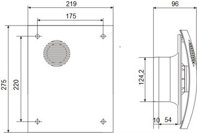 Вентилятор ЭРА осевой вытяжной PARUS 5-02 D125 с шнуровым тяговым выключателем - фото 54797