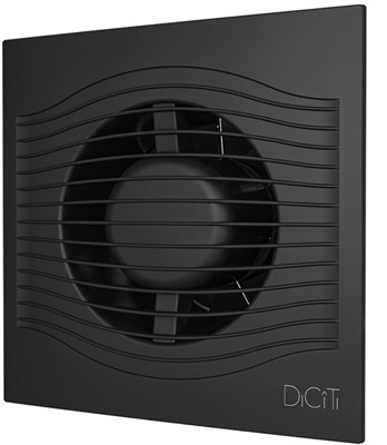 Вентилятор ЭРА осевой вытяжной с обратным клапаном D 100, декор SLIM 4C Matt black - фото 54800