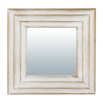 Зеркало QWERTY декоративное Кале белый, 25*25 см D-14 см 74057 - фото 57770