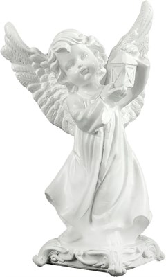 Статуэтка Ангел с фонарем! белая 1788768 - фото 58276