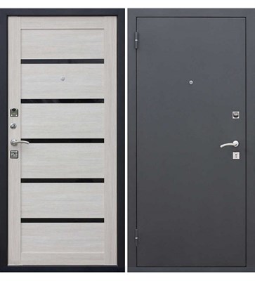 Дверь металлическая Гарда Муар Лиственница мокко Царга (960мм) левая - фото 60410