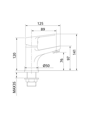 Смеситель HELIC для умывальника Milardo HELSB00M01 - фото 62571