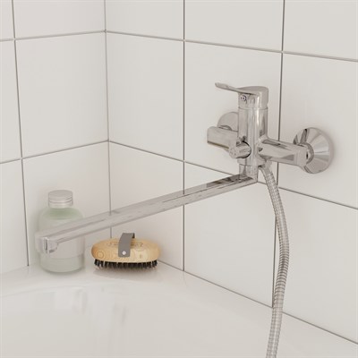 Смеситель AMPLEX для ванны с длинным изливом Milardo AMPSB02M10 - фото 62713