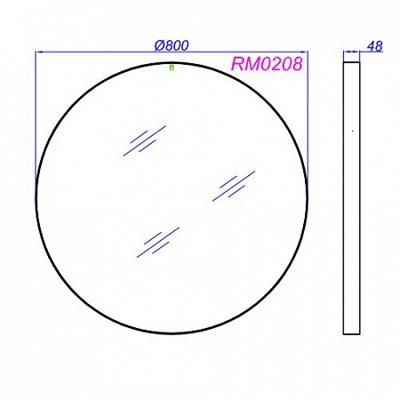 Зеркало для ванной комнаты AQWELLA 80 белый RM0208W - фото 62824