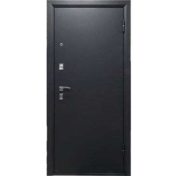 Дверь металлическая РЕФЛЕКТ-2066/880/R белый дуб/чёрный муар - фото 63014