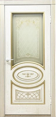 Полотно ЛЕСКОМ дверное Экшпон Новелла ясень золотой/золото стекло с художественной печатью 90 - фото 63224