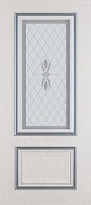 Полотно ЛЕСКОМ дверное Экшпон Сицилия ясень серый/серебро стекло с художественной печатью 70 - фото 63231