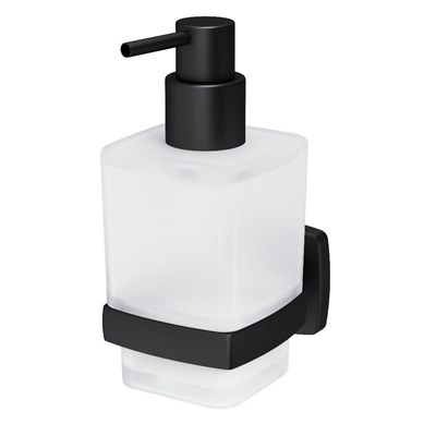 Диспенсер AM.PM Gem стеклянный для жидкого мыла с настенным держателем, черный A9036922 - фото 63448